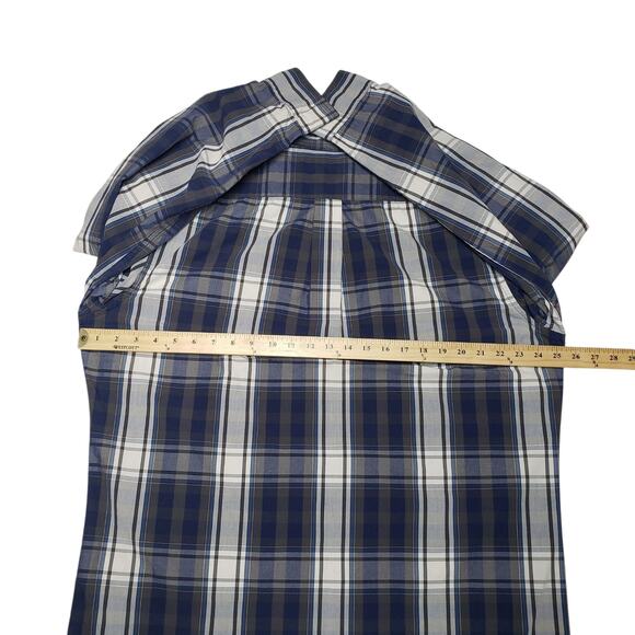 US Polo Assn Men’s XL Shirt Blue Gray Plaid Classic Fit Preppy Americana Vibe - Picture 7 of 10